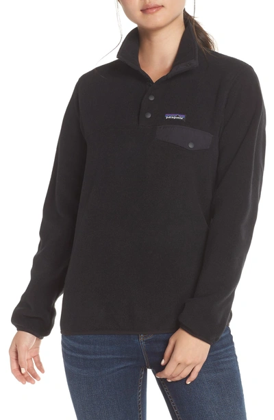 Patagonia Synchilla Snap-t In Black W/ Black