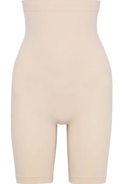 Yummie By Heather Thomson Woman Stretch-jersey Shorts Beige