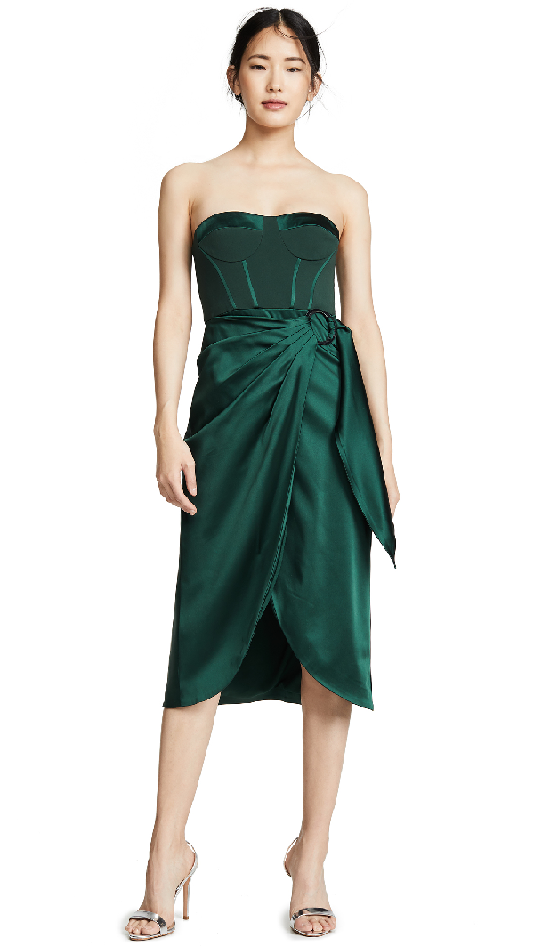 jonathan simkhai strapless bustier midi dress