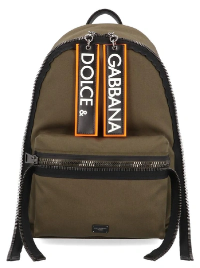 Dolce & Gabbana Dg Army Green Canvas Backpack