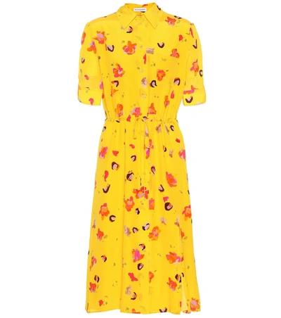Altuzarra Short-sleeve Floral-print Shirtdress In Yellow