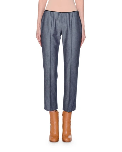 Agnona Slim-leg Side-zip Jeans