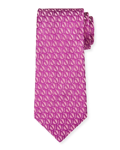 Charvet Men's Sand Print Silk Tie In Purple