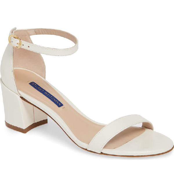 cream sandals block heel