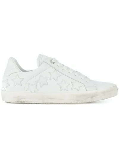 Zadig & Voltaire Zadig Stars Leather Sneakers In Blanc