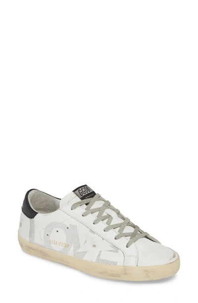 Golden Goose Crystal Superstar Low-top Sneakers In White/ Grey Jewel