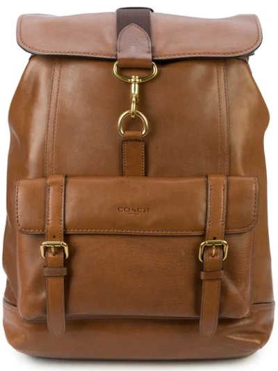 Coach Men's Bleecker Leather Backpack In Brown
