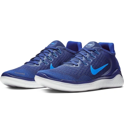 Nike Free Rn 2018 Running Shoe In Blue Void/ Photo Blue/ Indigo