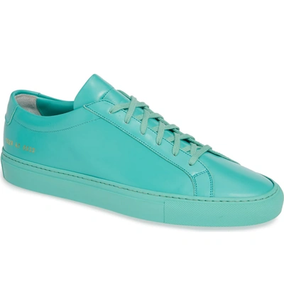 Common Projects Original Achilles Sneaker In Mint Green Leather
