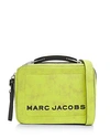 Marc Jacobs The Box Small Leather Crossbody In Bright Yellow/silver