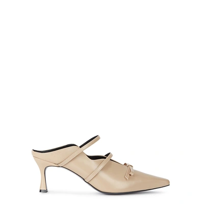 Yuul Yie Judith 70 Stone Leather Mules In Beige