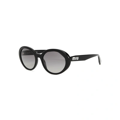 Miu Miu Black Oval-frame Sunglasses