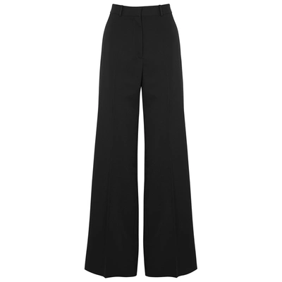 Stella Mccartney Black Wide-leg Wool Trousers