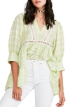 Free People Time Out Lace Tunic In Lime