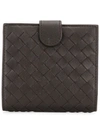 Bottega Veneta Interlaced Leather Bi-fold Wallet - Black