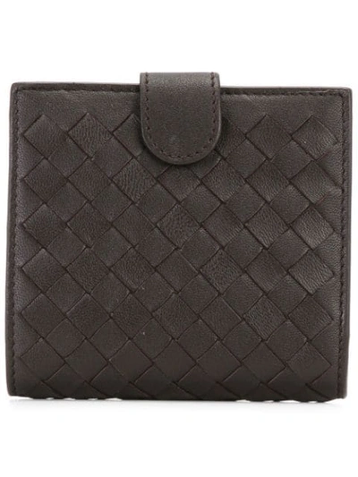 Bottega Veneta Interlaced Leather Bi-fold Wallet - Black