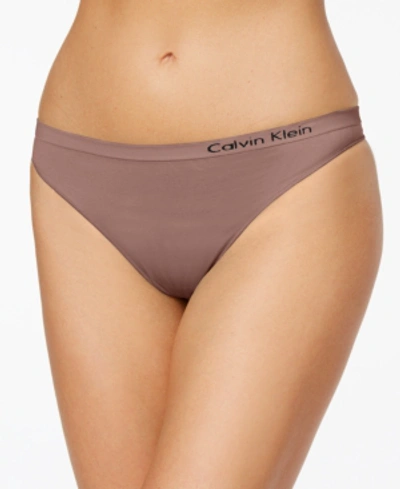 Calvin Klein Pure Seamless Thong QD3544 - Macy's