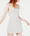 French Connection Sweetheart Polka-dot Mini Dress In White-black