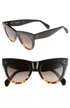 Celine 51mm Cat Eye Sunglasses - Black/ Havana/ Brown