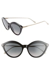 Tom Ford Chloe 57mm Cat Eye Sunglasses - Black/ Rose Gold/ Grey Ochre