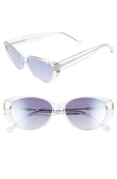 Colors In Optics Southbeach 54mm Gradient Cat Eye Sunglasses In Crystal