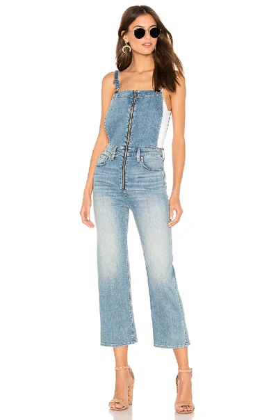 Hudson Avalon Zip Front Crop Overalls In Cannon