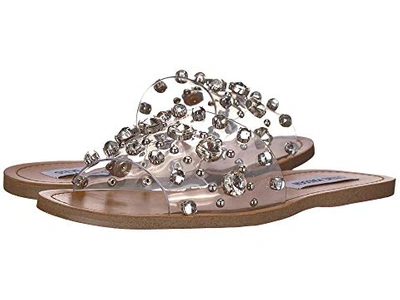 Steve Madden Regent Embellished Slide Sandal In Clear