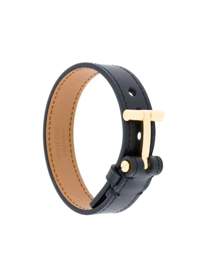 Tom Ford Buckle Detail Bracelet In Nero