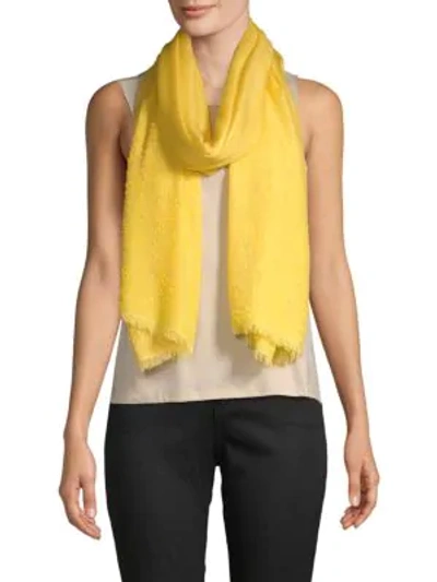 Valentino Frayed Rectangular Scarf In Sun