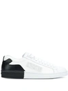 Kenzo Tennix Black And White Leather Sneakers