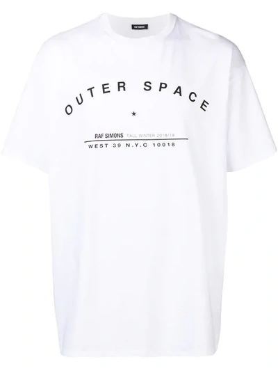 Raf Simons Outer Space-print T-shirt In White
