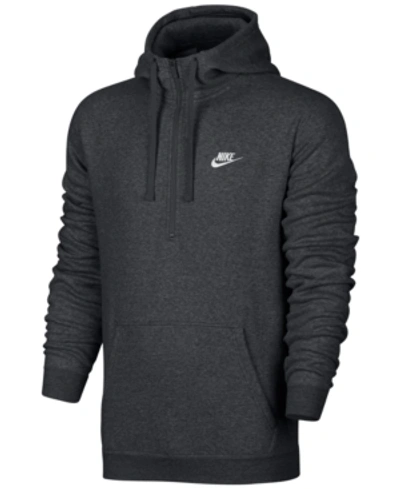 Nike Men's Half-zip Hoodie In Charcoal Heather