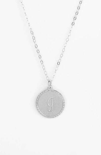 Moon And Lola 'dalton' Initial Pendant Necklace In Silver- I