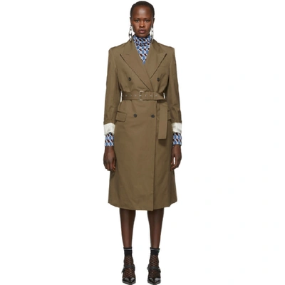 Prada Brown Belted Trench Coat