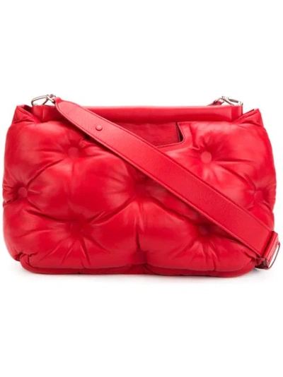 Maison Margiela Medium Glam Slam Leather Shoulder Bag In Red
