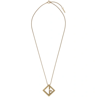 Givenchy Gold Geometric G Pendant Necklace In Antic Gold