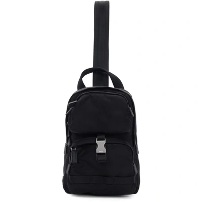 Prada Black Nylon Mountain Messenger Bag In F0002 Nero