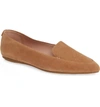 Taryn Rose Faye Suede Flat Loafers In Doe Suede