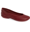 Camper Right Nina Ballet Flat In Red Leather