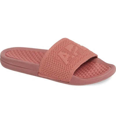 Apl Athletic Propulsion Labs Big Logo Techloom Knit Sport Slide In Dusty Red