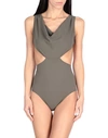 Rick Owens One-piece Swimsuits In Military Green