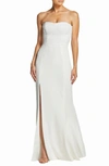 Dress The Population Ellen Strapless Gown In Off White