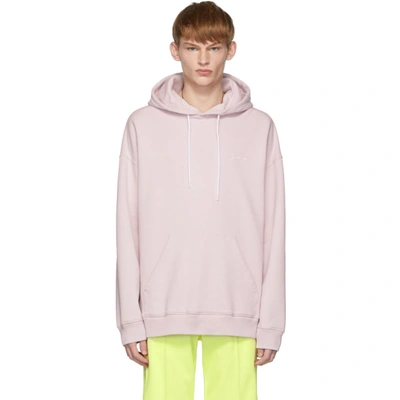 Givenchy Pink Embroidered Logo Hoodie In 656 Pink