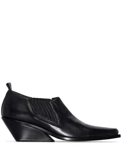Ann Demeulemeester Elasticated Panel Ankle Boots In 099 Black