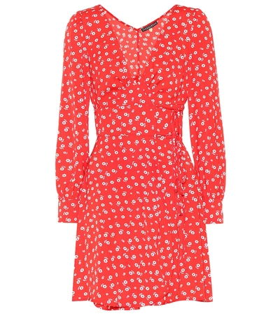 Alexa Chung Floral Printed Minidress In Red
