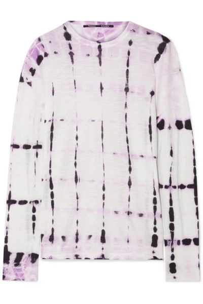 Proenza Schouler Tie-dyed Slub Cotton-jersey Top In Lavender