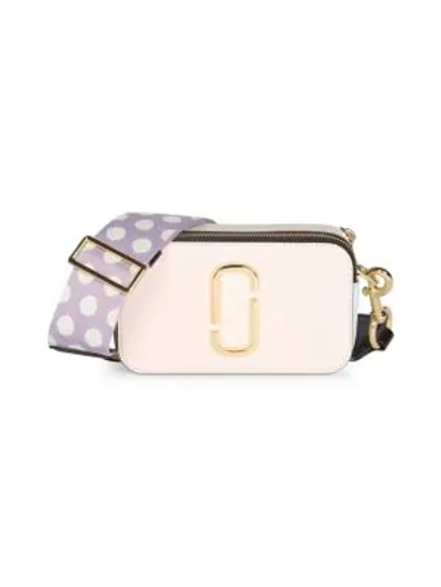 Marc Jacobs The Snapshot Coated Leather Camera Bag In Blush Multi