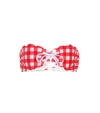 Marysia Antibes Scalloped Tie Bandeau Bikini Top In Maxi Cherry