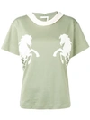 Chloé Horses Green Cotton T-shirt