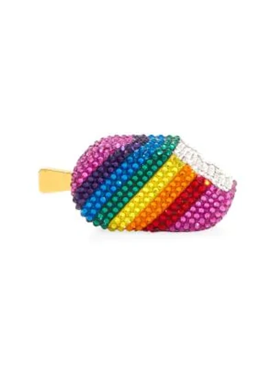 Judith Leiber Women's Rainbow Popsicle Crystal Pillbox In Neutral